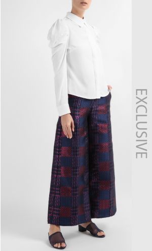 Audrey Puffed Sleeves Shirt in Off White