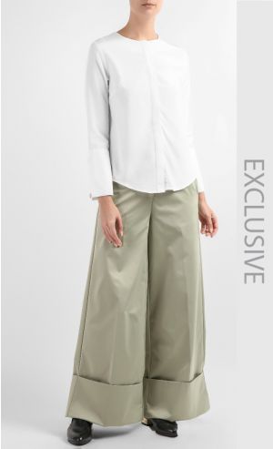 Meghan Cuffed Shirt in Off White