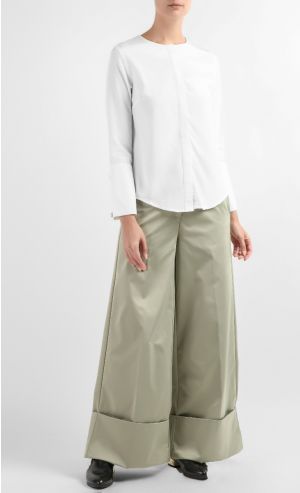 Meghan Cuffed Shirt in Off White