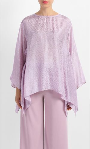 Textured Asymmetrical Top in Purple