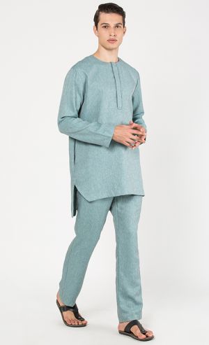 Aryan Pants in Aqua Blue