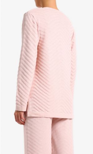 TARRA Patterned Knit Top in Pink Sorbet