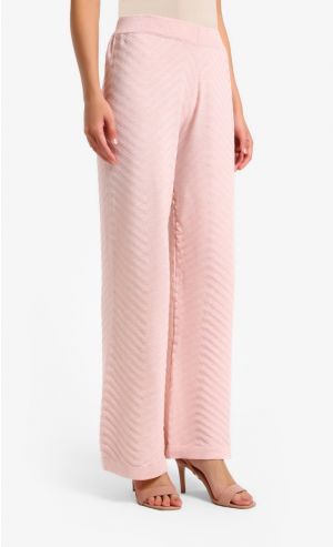 CARRA Patterned Knit Pants in Pink Sorbet