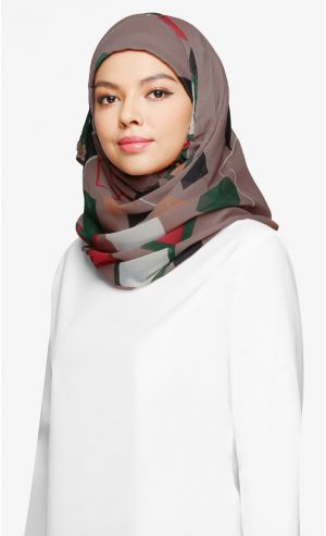 Voila Printed Scarf in BB Green