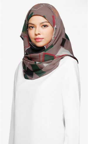 Voila Maxi Printed Scarf in BB Green