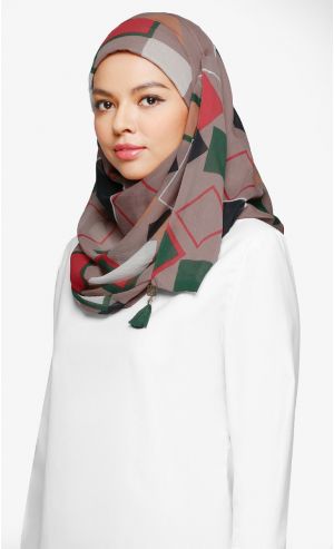 Chic Printed Scarf in BB Green