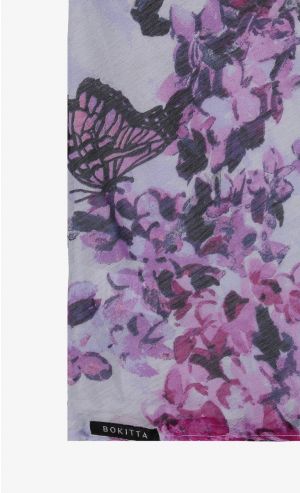Voila Maxi Printed Scarf in Hydrangea Purple
