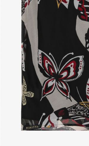 Voila Maxi Printed Scarf in Golden Wings