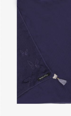 Chic Plain Scarf in Purple Velvet