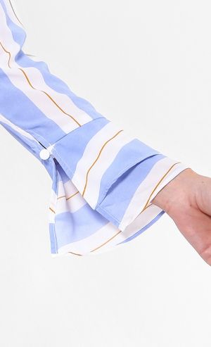 Karlie Kurung in Baby Blue Stripes