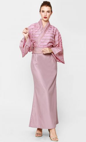 Sakura Kimono Kebaya Set in Mauve