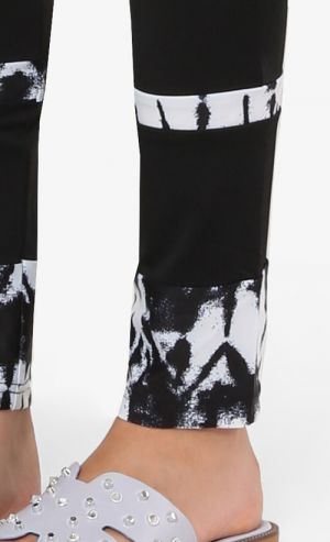 Fendel Printed Panel Swimming Pants in Black Multi Dot