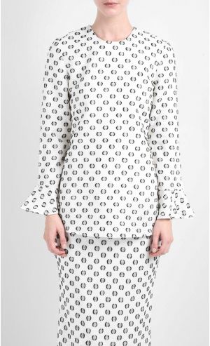 Meryl Polka Dot Blouse in White