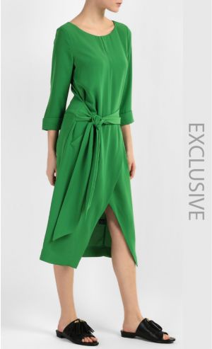 Wrapped Around Shift Dress in Green