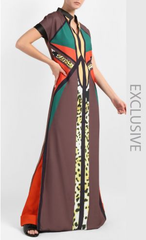 Cap Sleeved Tunic Top in Brown