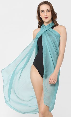 Soleil Chiffon Beach Wrap in Teal