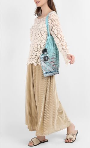 Blanca Beach Net Bag in Pastel Blue