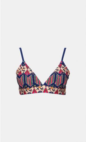 SIGNATURE BATIK Rimba Triangle Bikini Set in Mekar Skin