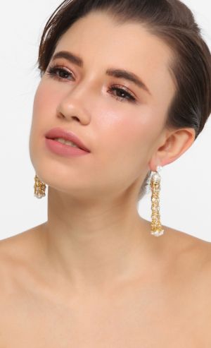 Rise and Shine Tassel Earrings in Gold