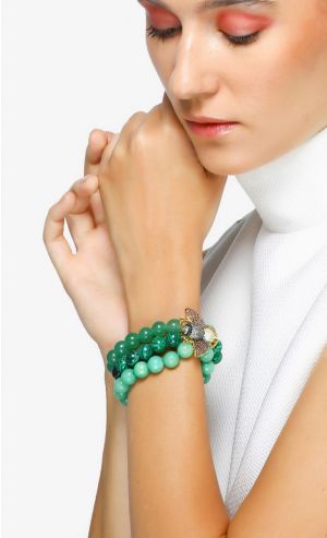 Bee Bracelet in Green