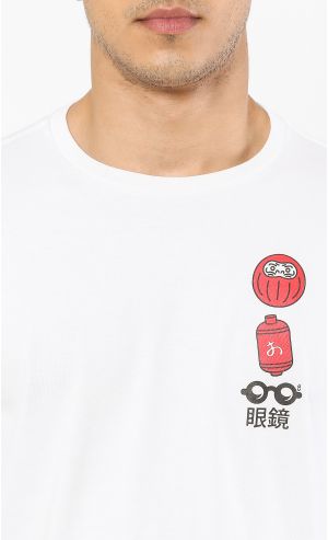 White Zen Long Sleeves T-Shirt in White