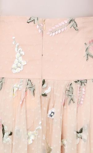 SAHARA Embroidered Tulle Skirt in Cream