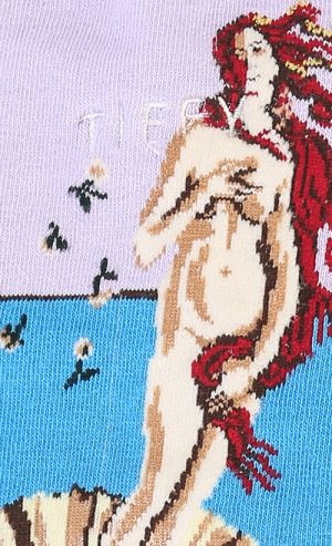 The Birth of Venus Printed Socks in Black