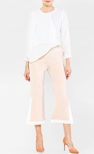 Kayla Side Layer Top in White