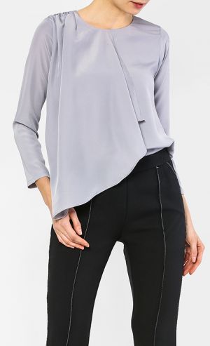Kayla Side Layer Top in Grey