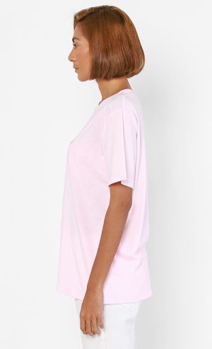 #IAMHOMEGROWN Pink October T-shirt in Baby Pink