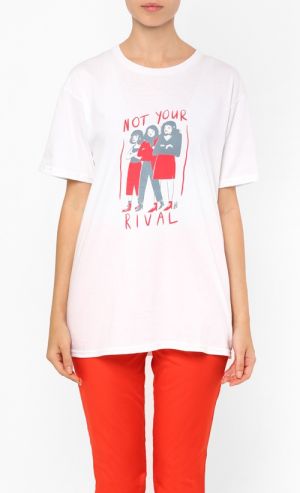 Not Your Rival Tee in White
