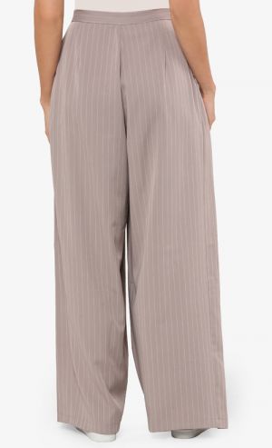 Palazzo Pants in Brown Stripes