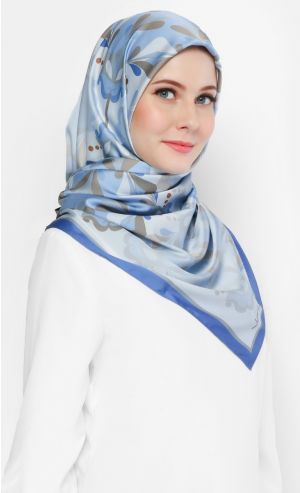 Margie Square Shawl in Dusty Blue