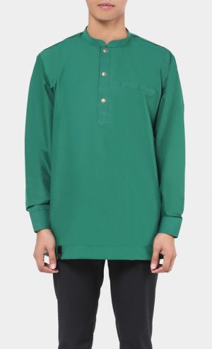 Kurta Al Hazim Top in Emerald Green