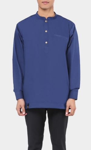 Kurta Al Hazim Top in Navy Blue