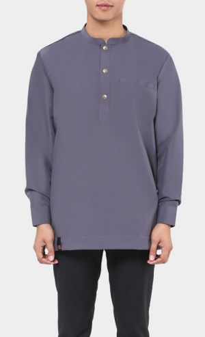 Kurta Al Hazim Top in Dark Grey