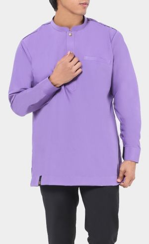 Kurta Al Hazim Top in Lavender Purple