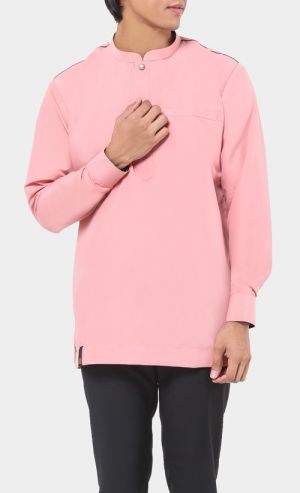 Kurta Al Hazim Top in Rosy Peach