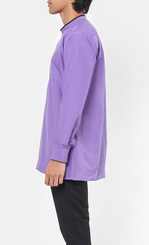 Kurta Al Hariz Top in Lavendar Purple