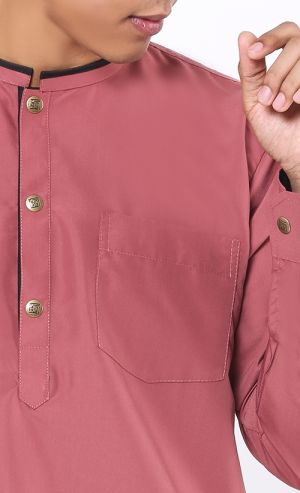 Kurta Al Hariz Top in Dusty Pink 