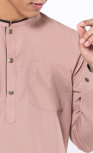Kurta Al Hariz Top in Nude Latte