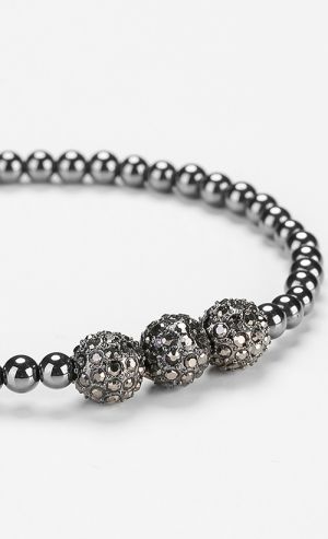 Bob Trio Bracelet in Hematite
