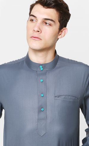 Butang Baju Melayu Sela Turquoise in Blue 