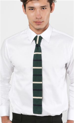 Triko Knitted Tie in Rainforest Stripes