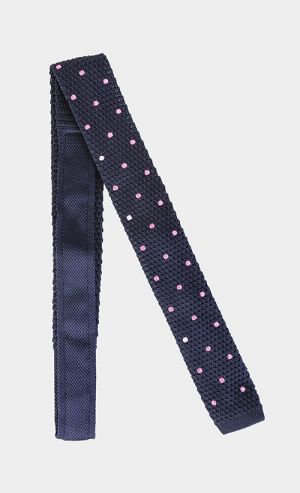 Triko Midnight x Pink Dot Tie in Midnight Blue