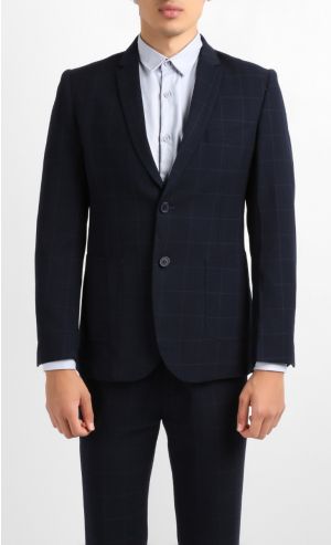 CASSIAN 2 Button Regular Fit Blazer in Navy