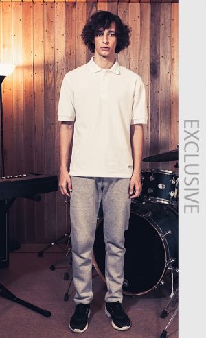 VINCE Polo Tee in White