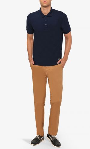 VINCE Polo Tee in Navy