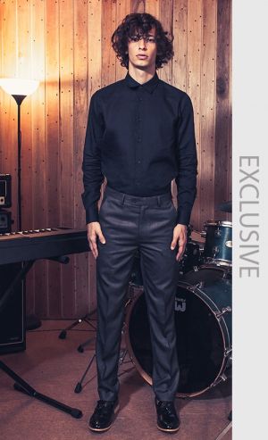 KYLE Tailored Slim Shirt in Navy