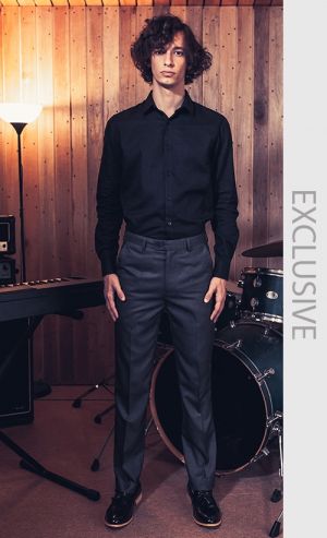 KYLE Tailored Slim Shirt in Black